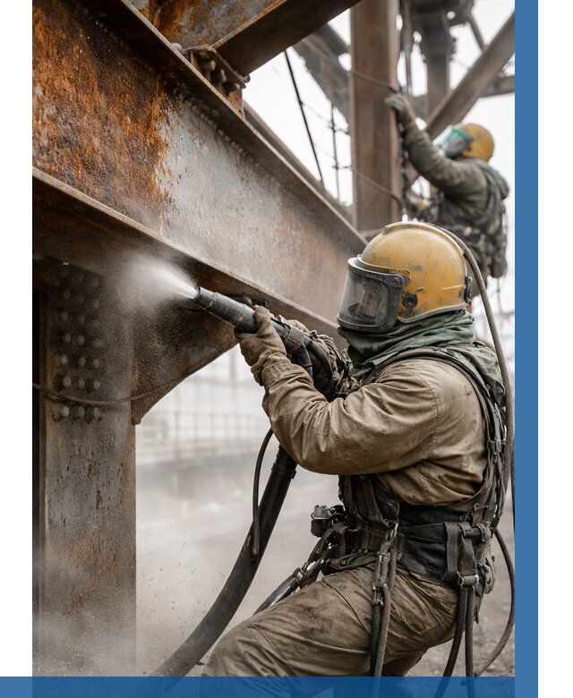 Пескоструйная очистка металлоконструкций в Миассе по 610 р.  ВЫСОТНИК-Мсс