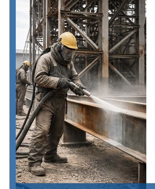 Пескоструйная очистка металлоконструкций в Миассе промышленная