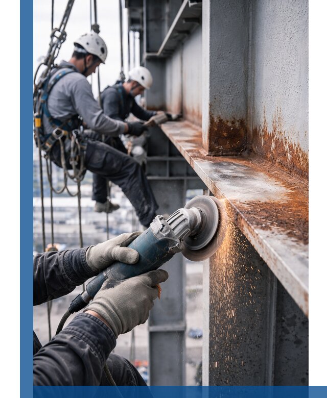 Зачистка металла от ржавчины и подготовка поверхностей в Миассе