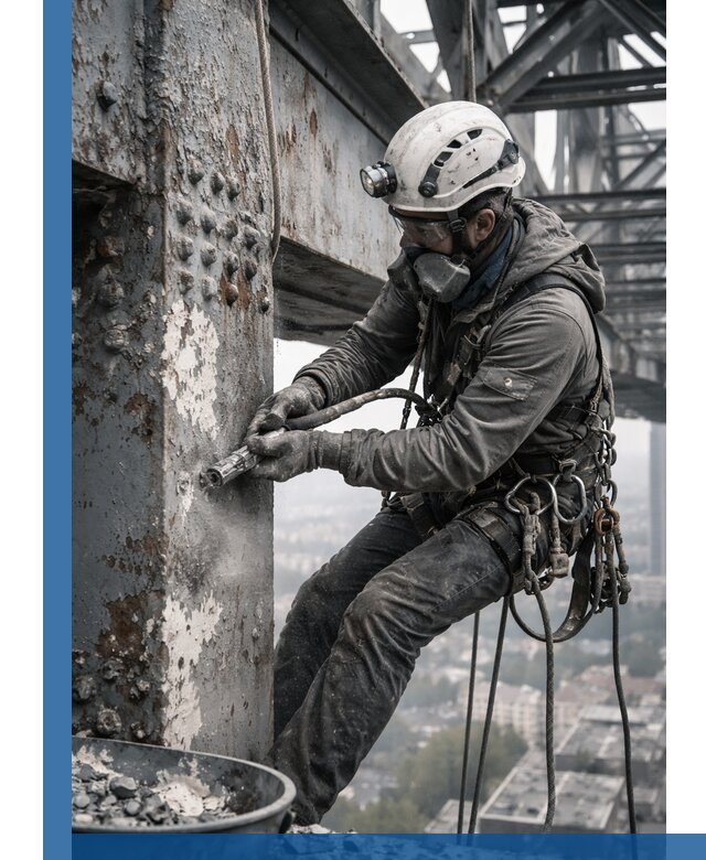 Удаление старой краски с металлических конструкций в Миассе