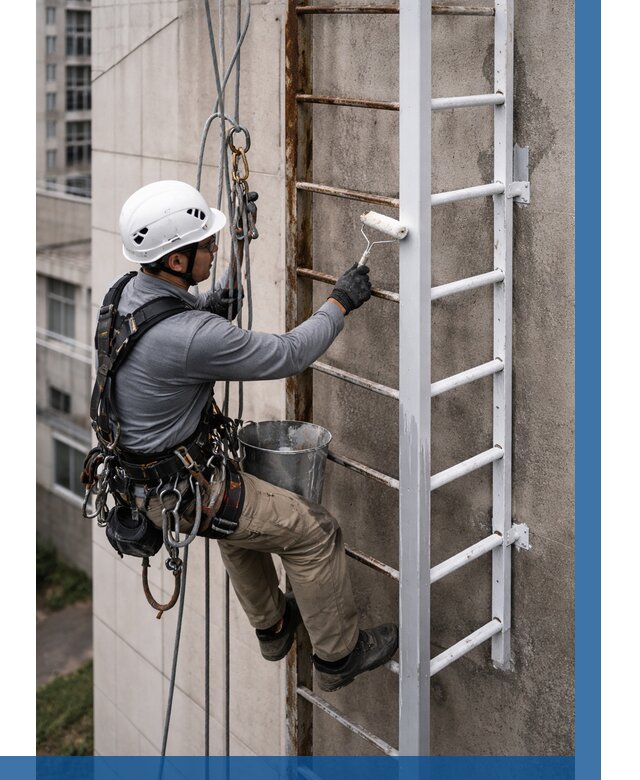 Покраска пожарных лестниц в Миассе от 4577 р. | ВЫСОТНИК-Мсс