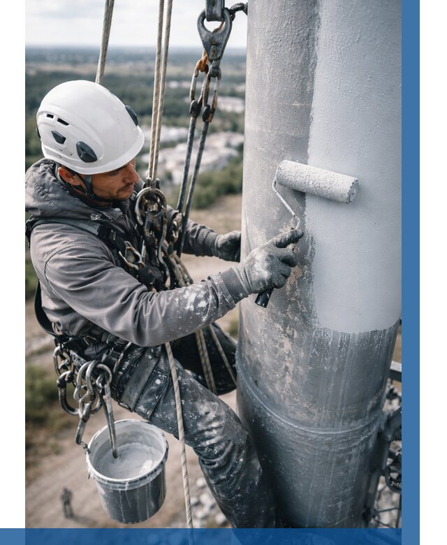 Покраска мачт связи под ключ в Миассе от 864 р. | ВЫСОТНИК-Мсс