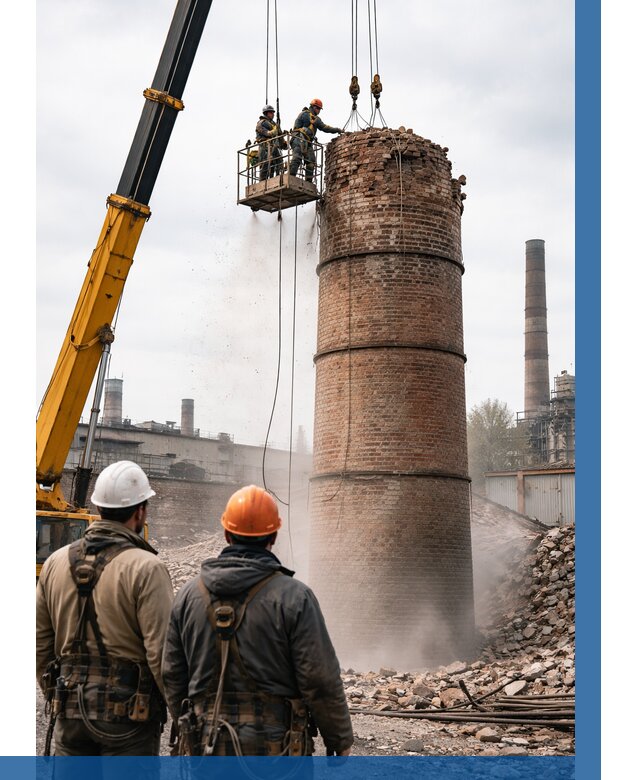 Демонтаж дымовой трубы в Миассе от 91530 р. | ВЫСОТНИК-Мсс, смета