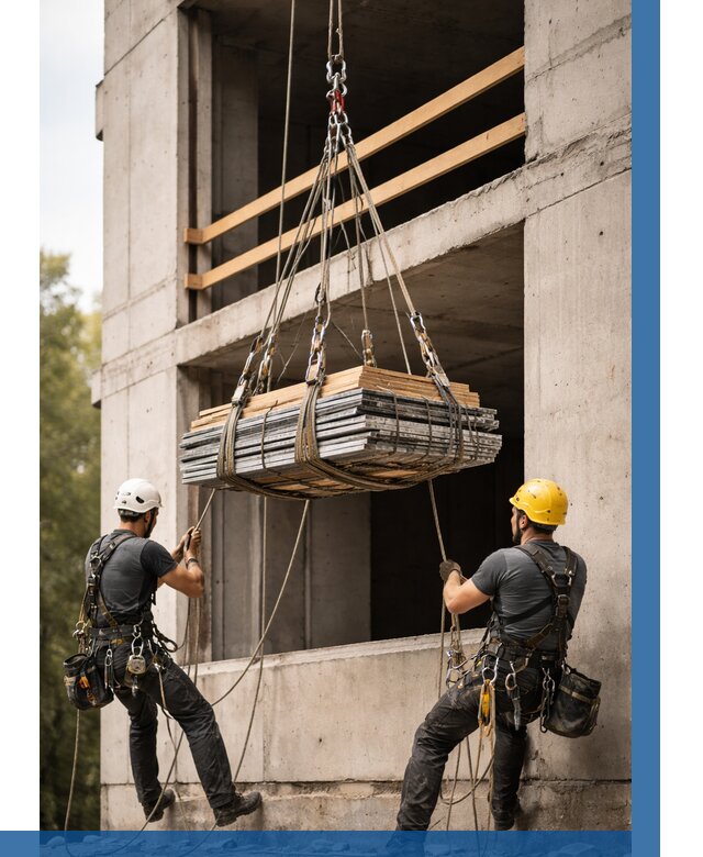 Подъем материала на этаж веревками в Миассе от 1526 р. | ВЫСОТНИК-Мсс