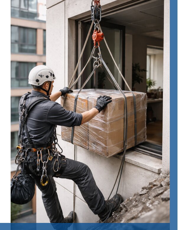 Подъем груза через окно в Миассе от 4577 р. | ВЫСОТНИК-Мсс