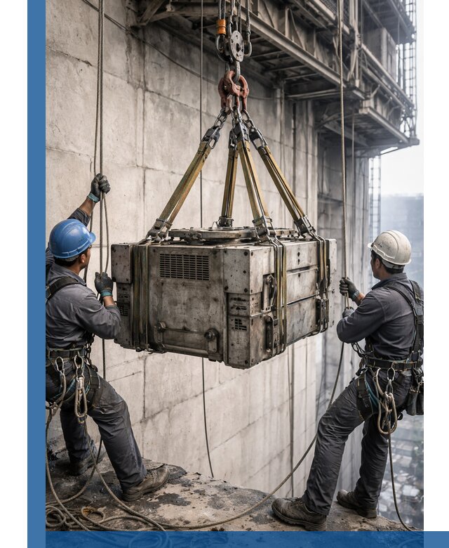 Такелажные работы на высоте, подъем и монтаж грузов в Миассе