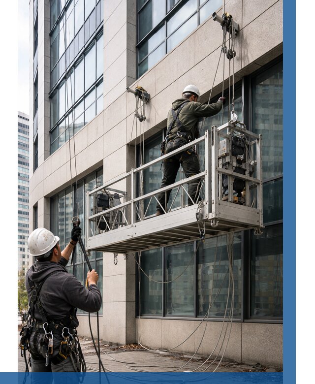 Монтаж и подъем фасадной люльки в Миассе от 12204 р. | ВЫСОТНИК-Мсс