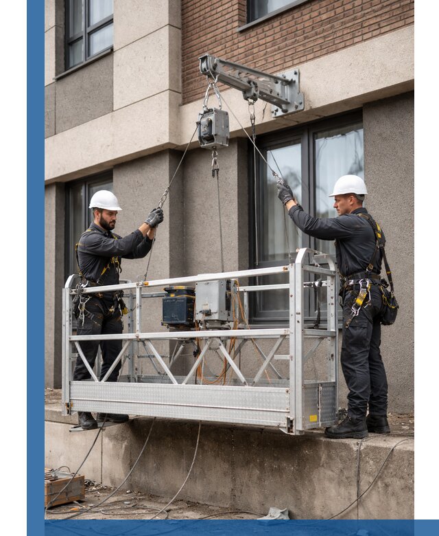 Монтаж и подъем фасадной люльки в Миассе с гарантией безопасности