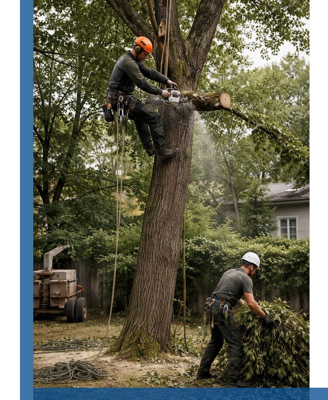 Кронирование деревьев в Миассе, безопасная высотная обрезка
