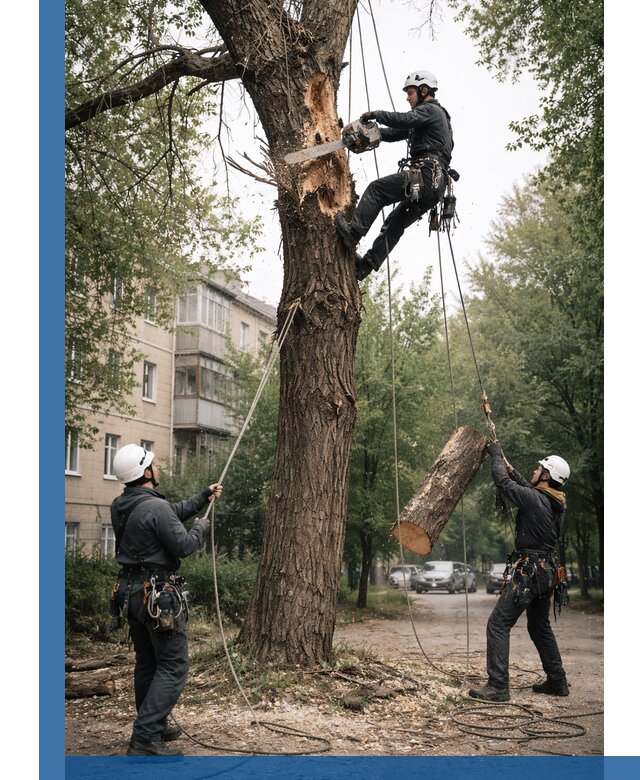 Срочное удаление аварийных деревьев в Миассе с гарантией безопасности