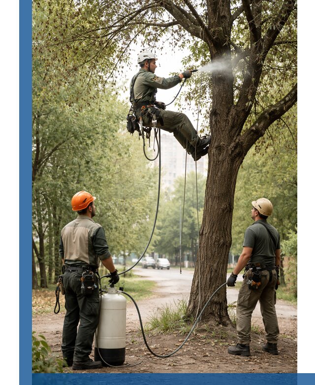 Обработка деревьев от вредителей в Миассе профессиональная защита