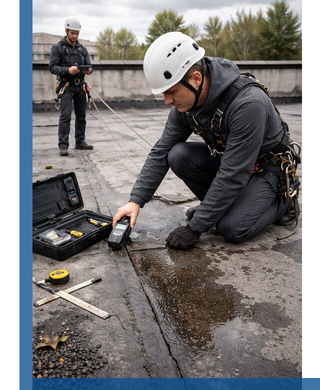 Обследование кровли на протечки и выявление дефектов в Миассе