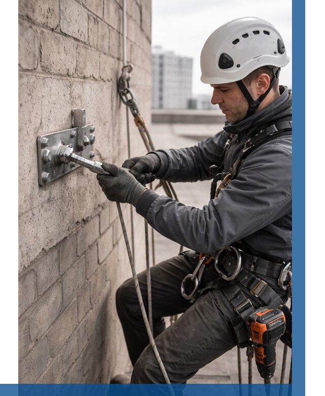 Установка анкерных точек в Миассе от 3560 р. | ВЫСОТНИК-Мсс