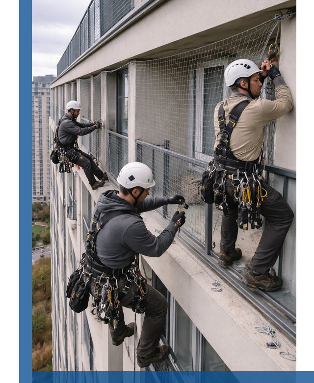 Профессиональный монтаж защитной сетки от птиц в Миассе